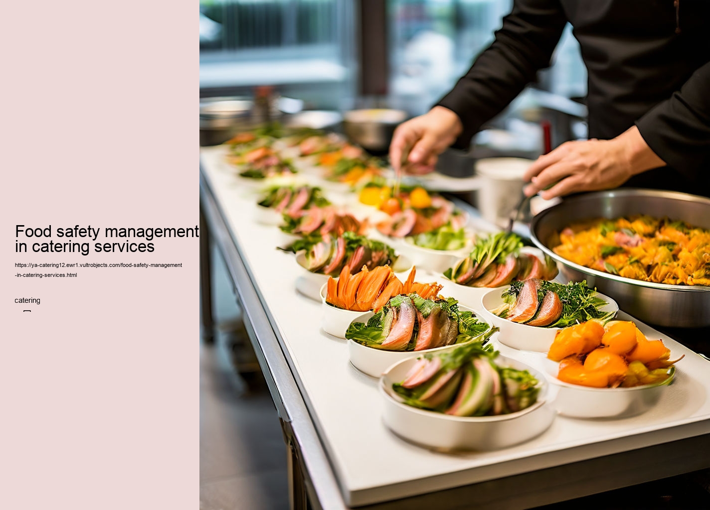 Food safety management in catering services